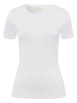 Les Lunes Damen T-Shirt in weiß - Ausschnitt: Rundhals