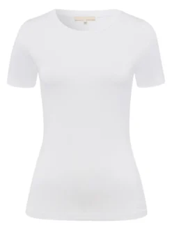 Les Lunes Damen T-Shirt in weiß - Ausschnitt: Rundhals