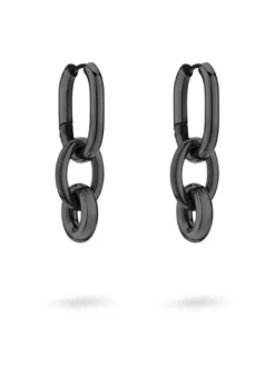 Liebeskind Berlin Damen Creolen - Modern Knot in schwarz