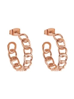 Liebeskind Berlin Damen Creolen - Chunky Chain in roségold