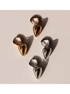 Liebeskind Berlin Damen Creolen - Metal Heart in gold