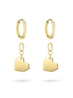 Liebeskind Berlin Damen Creolen - Urban Heart in gold