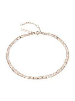 Liebeskind Berlin Damen Fußkette - Sparkling With Layers in roségold