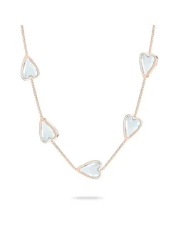 Liebeskind Berlin Damen Halskette - Glass Heart in roségold
