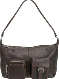 Liebeskind Berlin Damen Handtasche - Andrea Hobo S Lamp Snowcem in braun