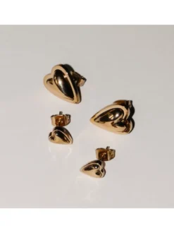 Liebeskind Berlin Damen Ohrstecker - Metal Heart in gold