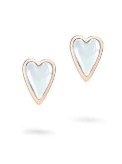 Liebeskind Berlin Damen Ohrstecker - Glass Heart in roségold