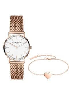 Liebeskind Berlin Damen Uhr & Armband Set - Lovely Basic Rosé in roségold