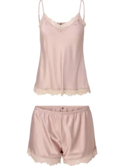 LingaDore Damen satin top & short DAILY in hellgrau