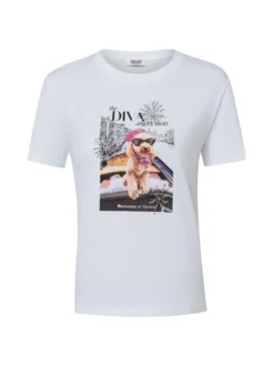 Liu Jo Collection Damen T-Shirt in weiß pink