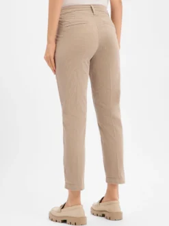 MAC Damen Stoffhose - Chino turn up in melange