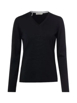 MAERZ Damen Strickpullover aus Merinowolle in marine
