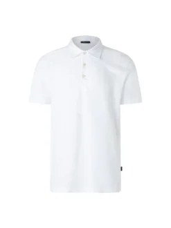 MAERZ Herren Poloshirt in weiß - Ausschnitt: Polokragen