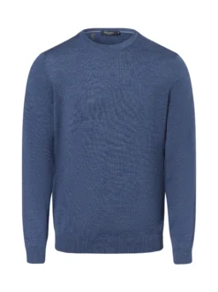 MAERZ Herren Summer Merino Pullover in blau