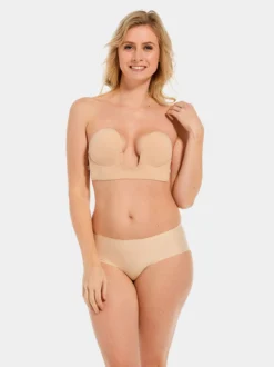 MAGIC Bodyfashion Damen Klebe-BH - Push-up - Luve Bra in beige