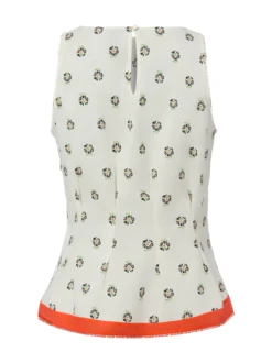 Marc Cain Collections Damen Blusentop in weiß orange