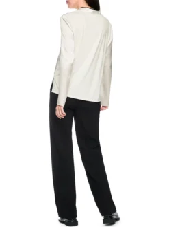 Marc Cain Collections Damen Seidenbluse in ecru