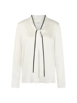 Marc Cain Collections Damen Seidenbluse in ecru