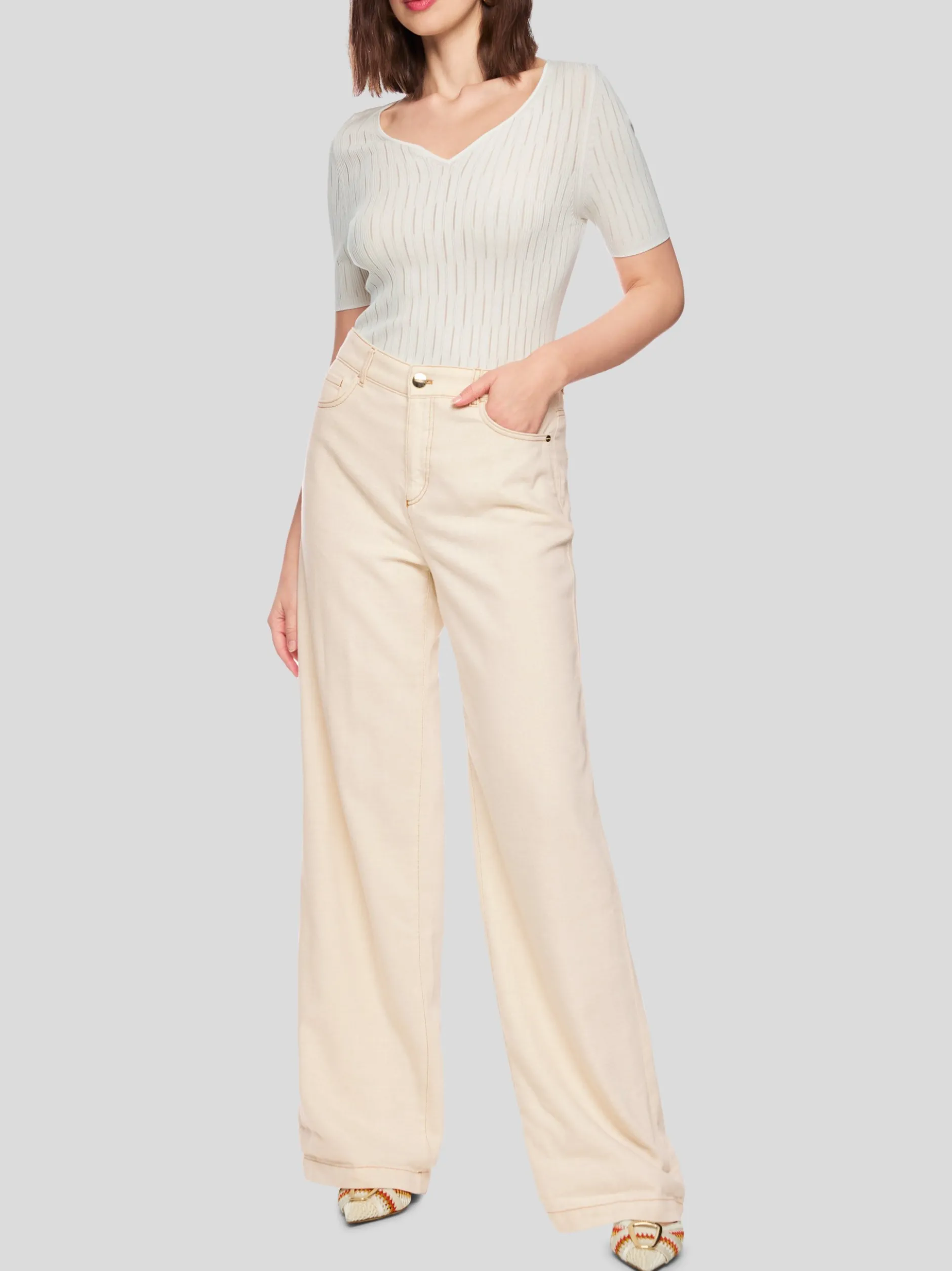 Marc Cain Damen Jeans - WARRI in ecru