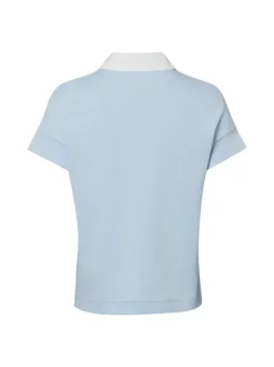 Marc Cain Sports Damen Poloshirt in hellblau weiß