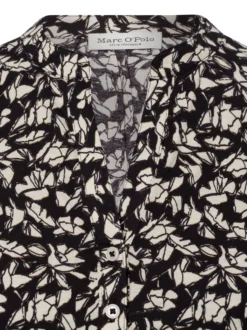 Marc O'Polo Damen Blusenhirt in schwarz ecru