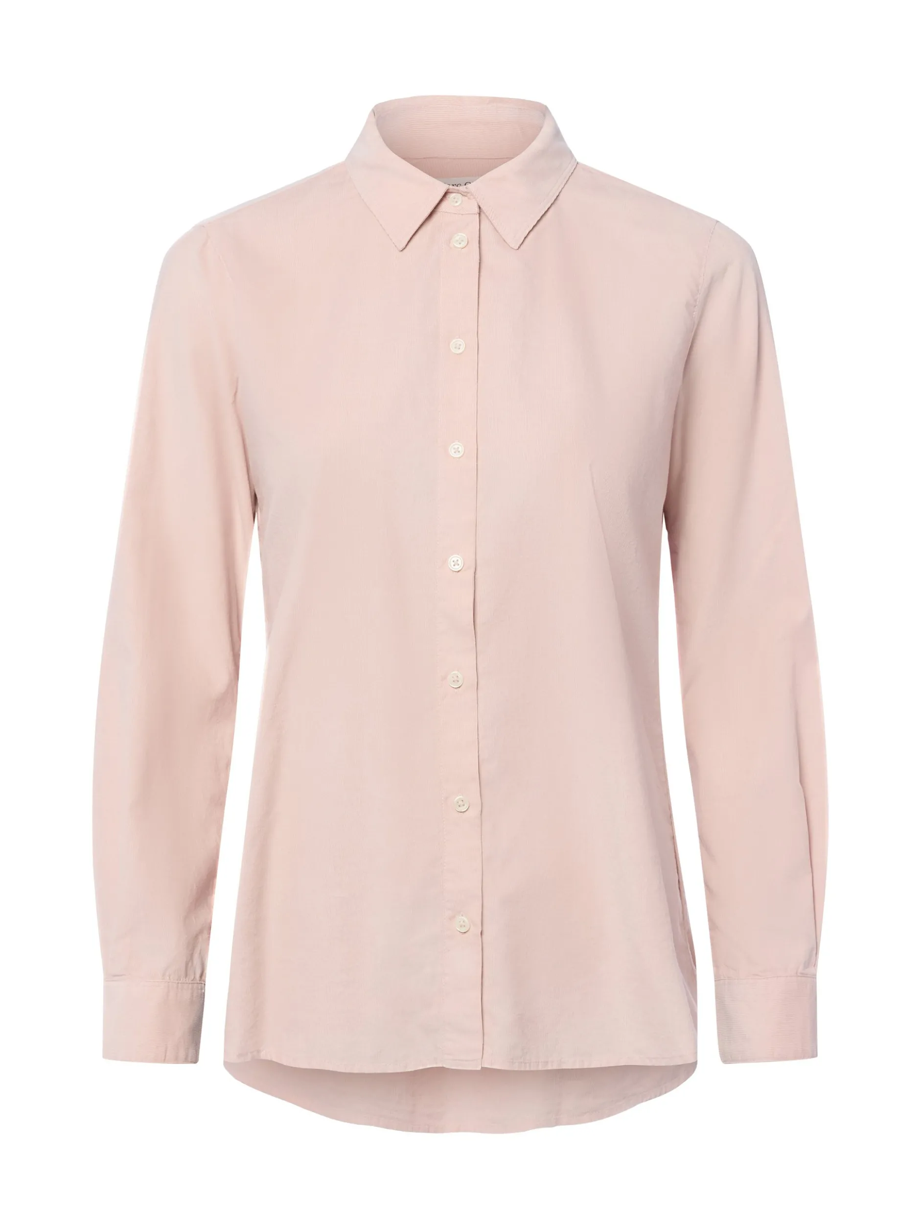 Marc O'Polo Damen Cord-Hemdbluse in rosa