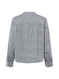 Marc O'Polo Damen Hemdbluse in hellgrau mehrfarbig