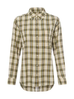 Marc O'Polo Damen Hemdbluse in oliv beige