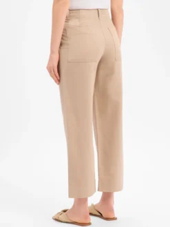 Marc O'Polo Damen Hose in beige - Länge: verkürzt