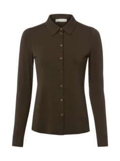 Marc O'Polo Damen Jerseybluse in schilf - Ärmel: langarm