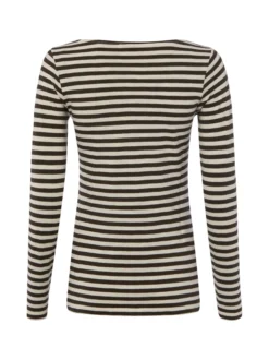 Marc O'Polo Damen Langarmshirt in ecru schoko