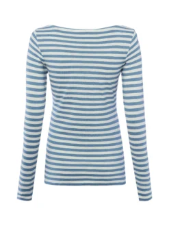 Marc O'Polo Damen Langarmshirt in blau weiß