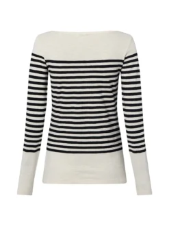 Marc O'Polo Damen Langarmshirt in ecru schwarz