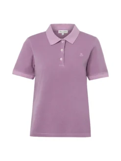 Marc O'Polo Damen Poloshirt in flieder - Ärmel: kurzarm