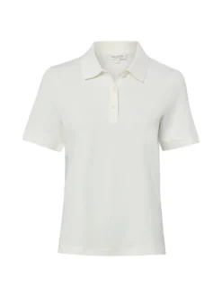 Marc O'Polo Damen Poloshirt in ecru - Ärmel: kurzarm