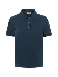 Marc O'Polo Damen Poloshirt in marine - Ärmel: kurzarm