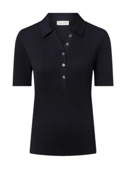 Marc O'Polo Damen Poloshirt in marine - Ärmel: kurzarm
