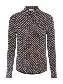 Marc O'Polo Damen Stretchbluse in schoko rosa