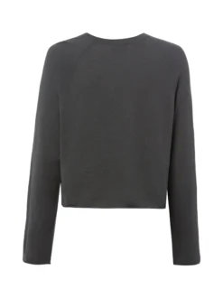 Marc O'Polo Damen Strickjacke mit Leinen in anthrazit