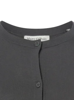 Marc O'Polo Damen Strickjacke mit Leinen in anthrazit