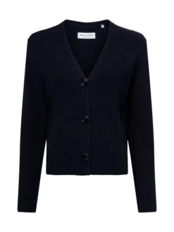 Marc O'Polo Damen Strickjacke in marine - Ärmel: langarm