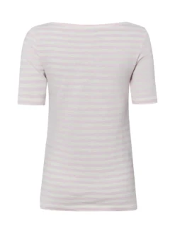 Marc O'Polo Damen T-Shirt in rosa weiß - Ärmel: kurzarm
