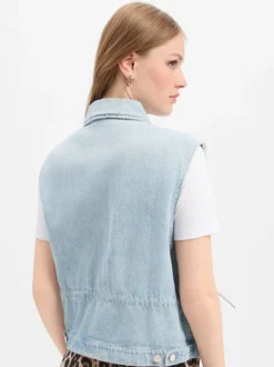 Marc O'Polo Denim Damen Jeansweste in bleached