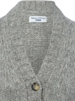 Marc O'Polo Denim Damen Strickweste mit Alpaka-Anteil in grau