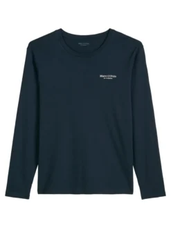Marc O'Polo Herren Longsleeve - Mix N Match in blau
