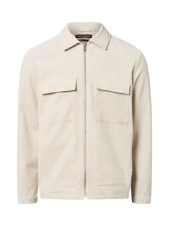 Marc O'Polo Herren Overshirt in kitt - Ausschnitt: Kent