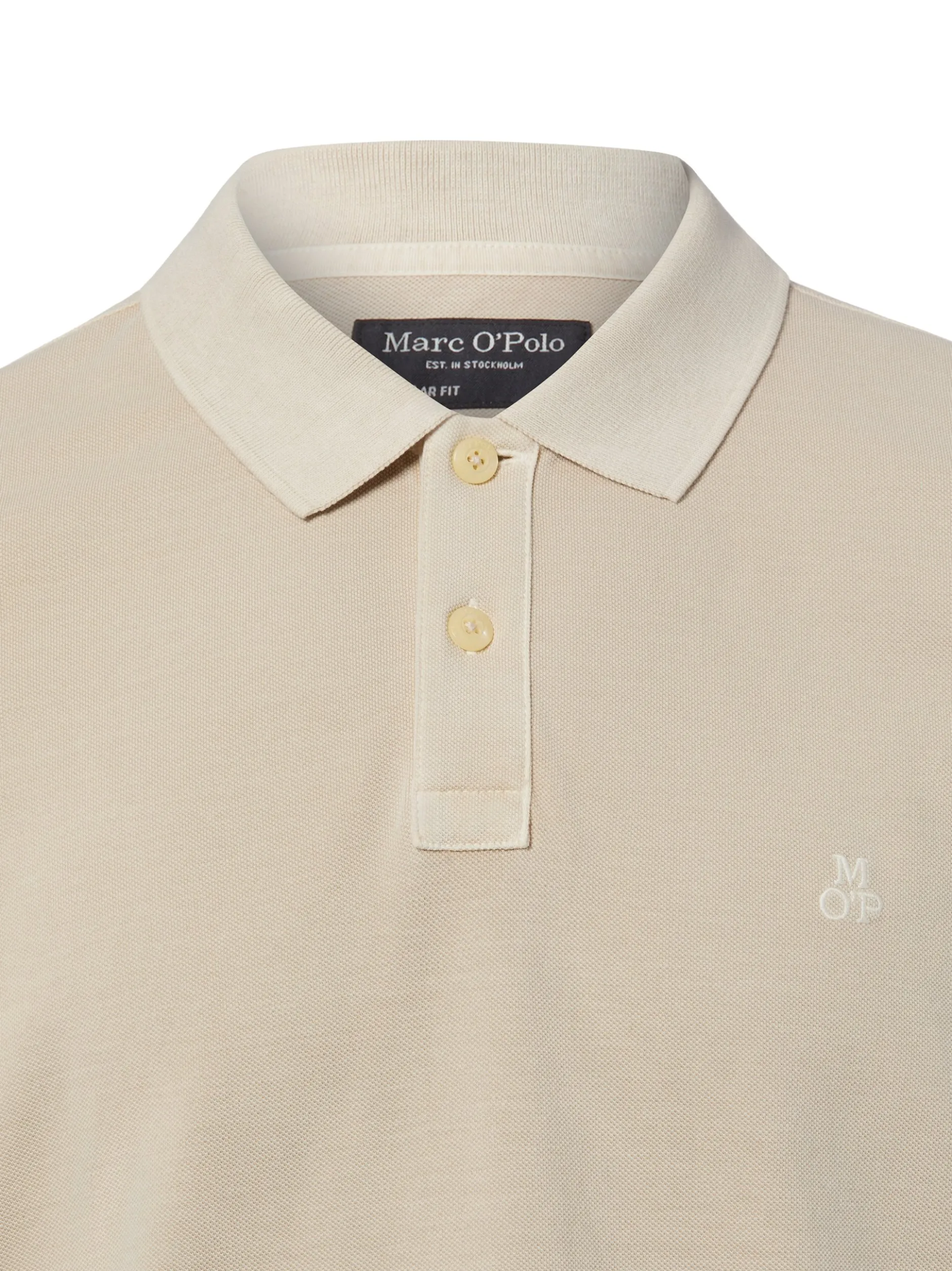 Marc O'Polo Herren Poloshirt in melange - Ärmel: kurzarm