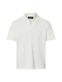 Marc O'Polo Herren Poloshirt in ecru - Ärmel: kurzarm