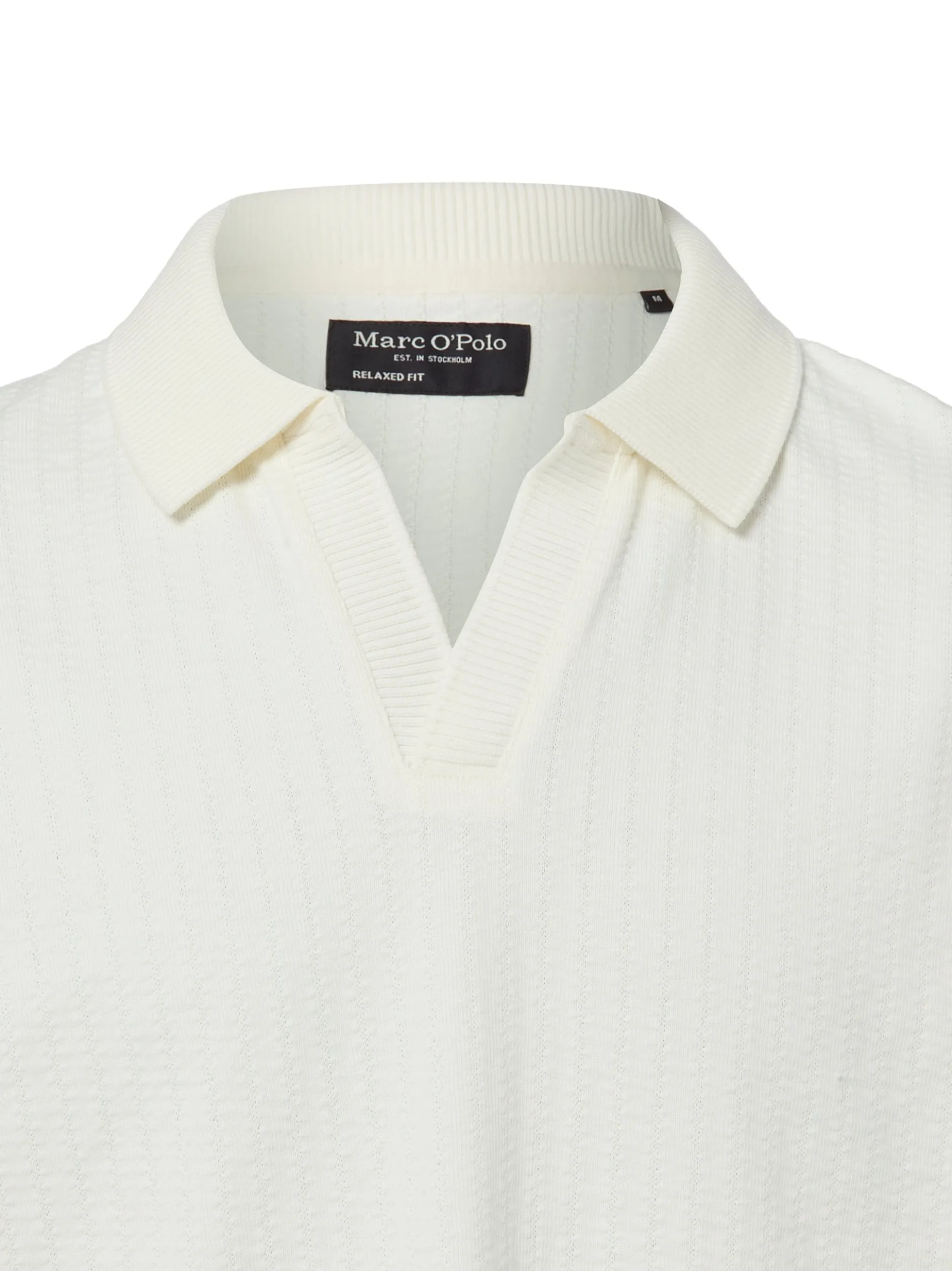 Marc O'Polo Herren Poloshirt in ecru - Ärmel: kurzarm