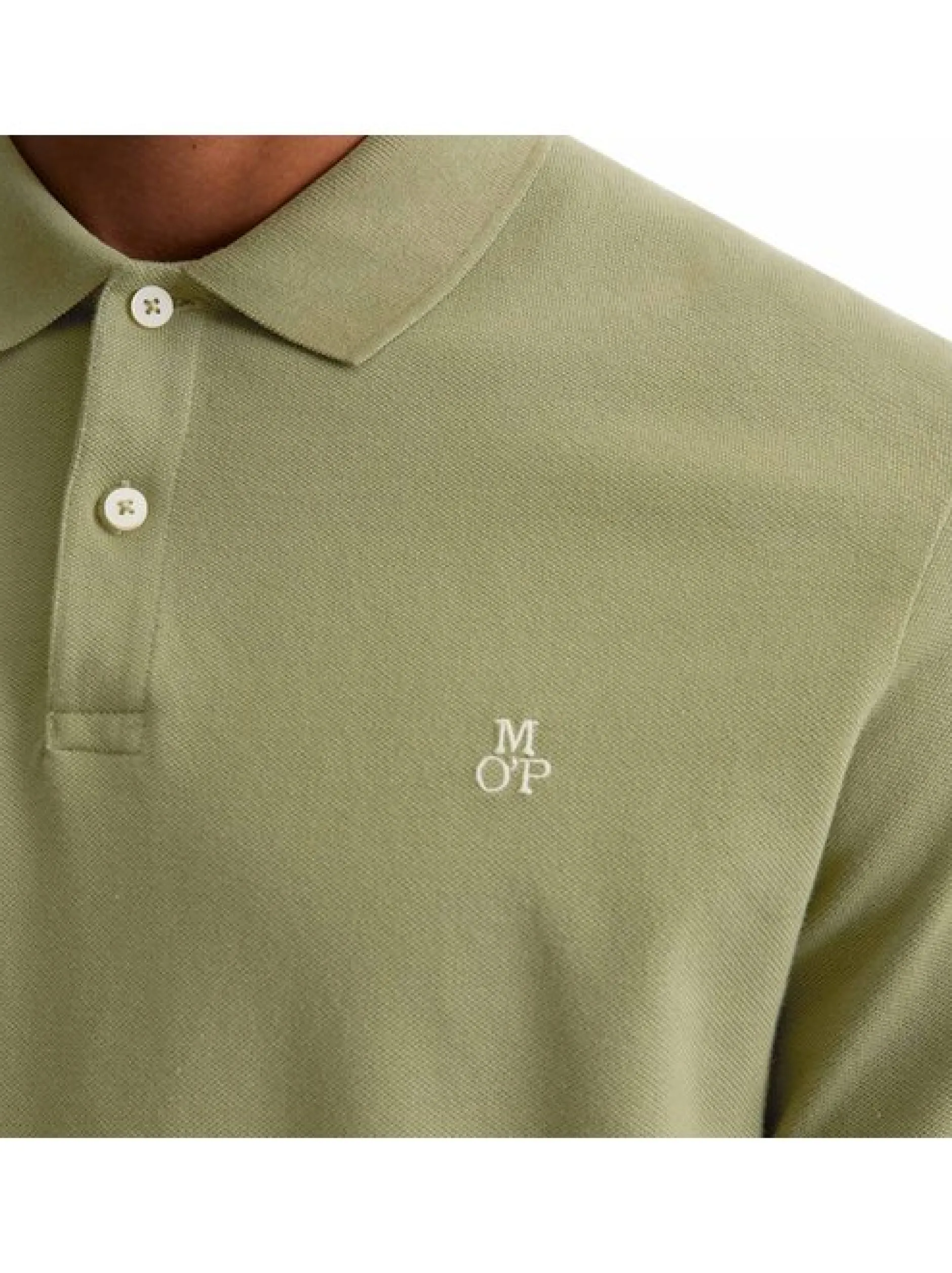 Marc O'Polo Herren Poloshirt in grün - Ärmel: kurzarm